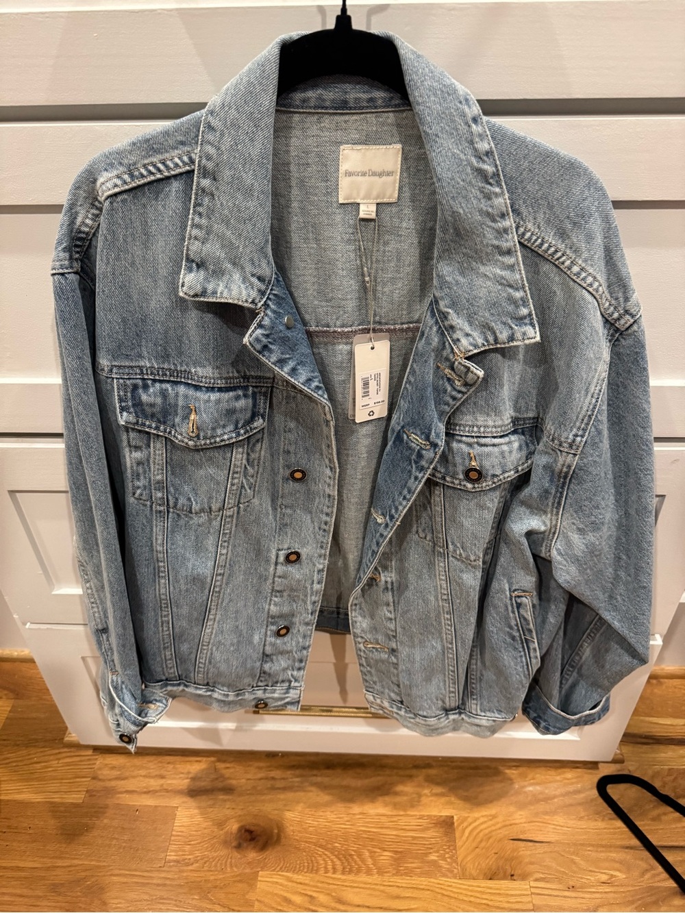 Favorite Daughter Light Blue Denim Jacket - Classic Oversized Style